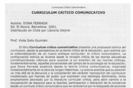 Curriculum critico comunicativo