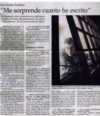 Me sorprende cuanto he escrito".