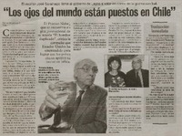 "Los ojos del mundo están puestos en Chile"