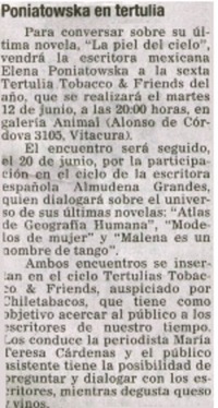 Poniatowska en tertulia.