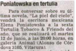 Poniatowska en tertulia.