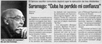 Saramago: "Cuba ha perdido mi confianza".