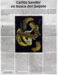 Carlos Sander en busca del Quijote