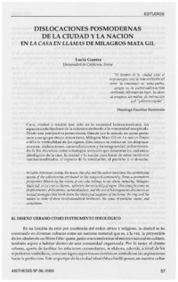 Dislocaciones posmodernas de la ciudad y la nación en La casa en llamas de Milagros Mata Gil
