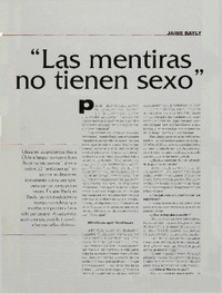 "Las Mentiras no tienen sexo"