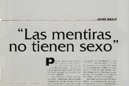 "Las Mentiras no tienen sexo"