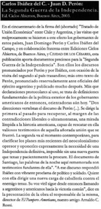 La Segunda Guerra de la Independencia.