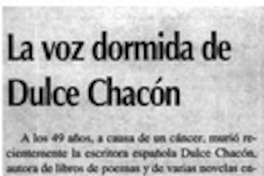 La voz dormida de Dulce Chacón