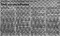 Poesía para cruzar fronteras (entrevista)