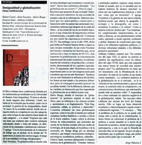 Desigualdad y globalización, cinco conferencias