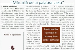Más allá de la palabra cielo"