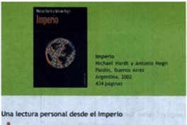 Una lectura personal desde el imperio