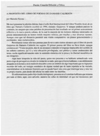 A propósito del libro de poemas de Damaris Calderón