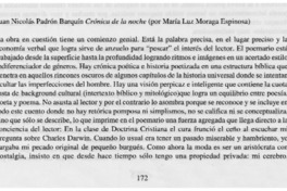 Juan Nicolás Padrón Barquín Crónica de noche