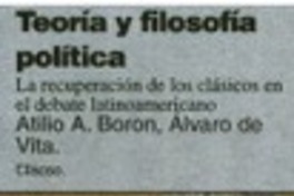 Teoría y filosofía política.