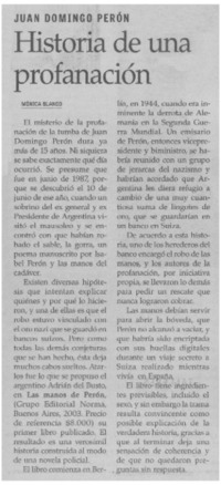 Juan Domingo Perón, Historia de una profanación