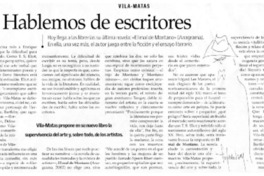 Hablemos de escritores