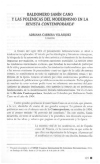 Las polémicas del modernismo en la Revista Contemporánea