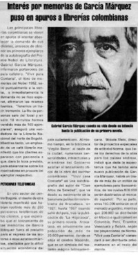 Interés por memorias de García Márquez puso en apuros a librerías colombianas