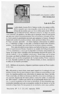 Conversación con el poeta y editor Pío Serrano