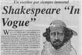 Un escritor de siempre inmortal Shakespeare "In Vogue".