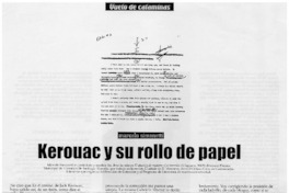 Kerouac y su rollo de papel