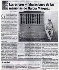 Los errores y fabulaciones de las memorias de García Márquez