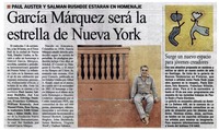 García Márquez será la estrella de Nueva York.