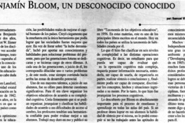 Benjamín Bloom, un desconocido conocido