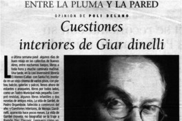 Cuestiones interiores de Giar dinelli