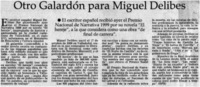 Otro galardón para Miguel Delibes