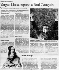 Vargas Llosa expone a Paul Gauguin