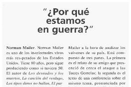 "¿Por qué estamos en guerra?".