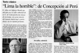"Lima la horrible": de Concepción al Perú