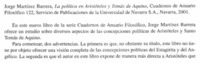 La política en Aristóteles y Tomás de Aquino