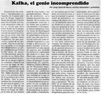 Kafka, el genio incomprendido