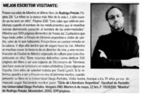 Mejor escritor visitante --