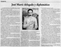 José Martí, delegado y diplomático.