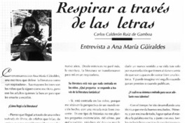 Respirar a través de las letras