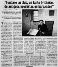 "Fundaré un club, un tanto británico de antiguos novelistas embarazados"