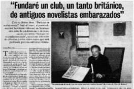"Fundaré un club, un tanto británico de antiguos novelistas embarazados"