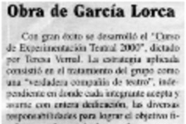 Obra de García Lorca