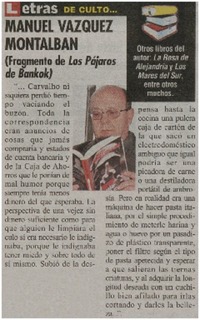 Manuel Vazquez Montalban.