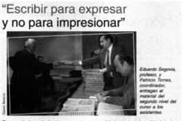 Escribir para expresar y no para impresionar".