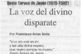 La voz del divino disparate