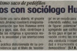 Gays enyegüecidos con sociólogo Huneeus