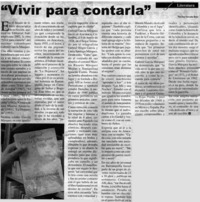 Vivir para contarla"