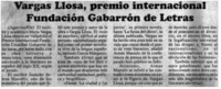 Vargas Llosa, premio internacional Fundación Gabarrón de Letras.