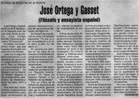 José Ortega y Gasset