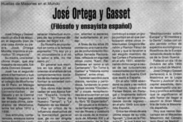 José Ortega y Gasset